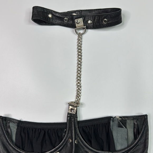 Elegant Moments Leather Lingerie Open Cup Top Size 3X - Picture 2 of 10